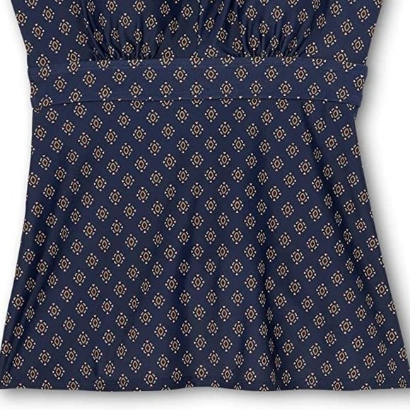 KONA SOL Oxford Blue Keyhole High Neck Tankini Top  ❖  NEW!!! - Picture 4 of 9